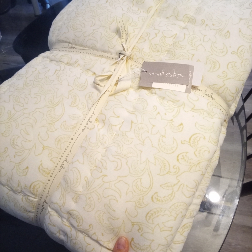 Cream and Yellow Home Comforter